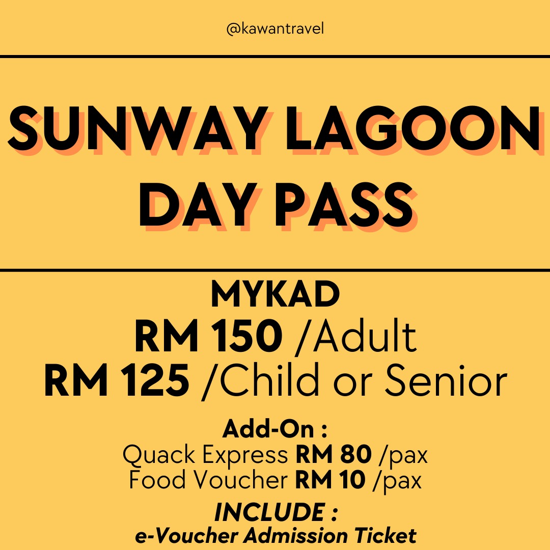 SUNWAY LAGOON DAY PASS, Tickets & Vouchers, Local Attractions and