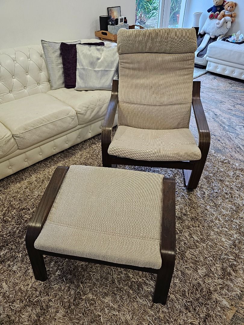 Super Comfortable IKEA (POANG) Rocking Armchair with Leg Rest in