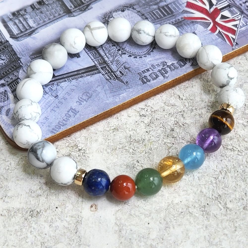 White outlet chakra bracelet