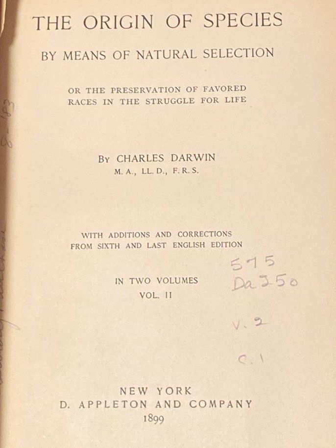 The Origin of Species by Means of Natural Selection, or the ...