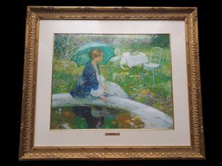 The Pool by Richard E. Miller Giclee in Large Wall Frame Decor