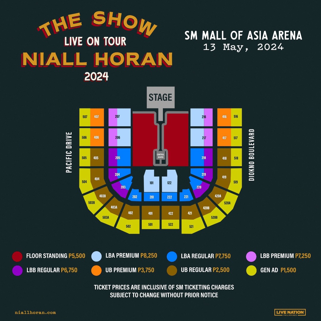 The Show Live on Tour (Niall Horan) 1 Floor Standing (Left Side