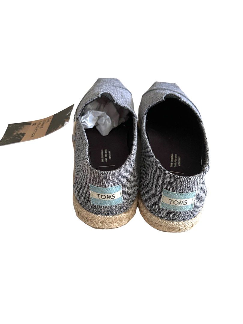 Toms black dot chambray sale