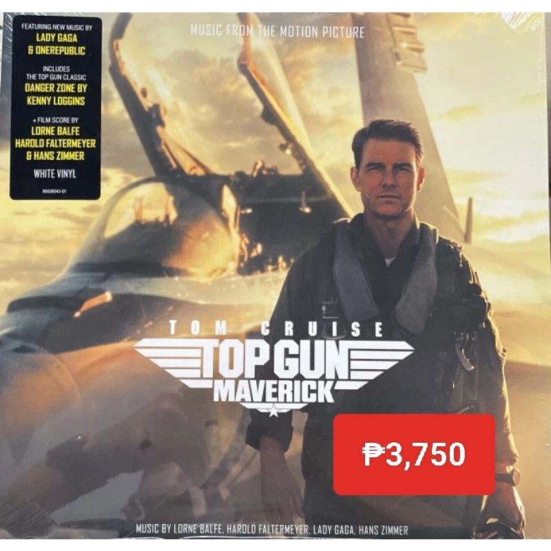 Top Gun OST vinyl (Category: Vinyls) located in Manila. Submitted by ramonrobin.cruz (Listing ID 1261223512, Image 1). Description: Top Gun OST vinyl = ₱3,750 each Brand New sealed.