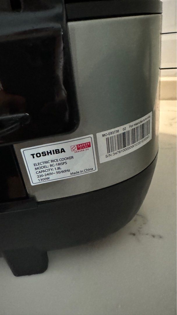 Toshiba Rice Cooker RC 18ISPS Low GI IH (1.8L), TV & Home Appliances, Kitchen Appliances