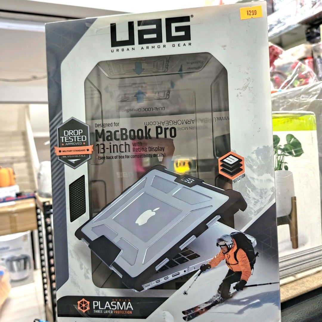 UAG MBP 13" Ret Composite Ash for Macbook Pro (Category: Cases & Sleeves) located in Rizal. Submitted by TheSweetSpotShoppe (Listing ID 1261241150, Image 1). Description: • Rugged, lightweight Drop-tested protectiom • 3 Layer protection.