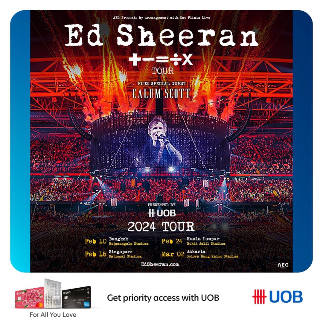 UOB Presale ED SHEERAN SINGAPORE, Tickets & Vouchers, Event Tickets on