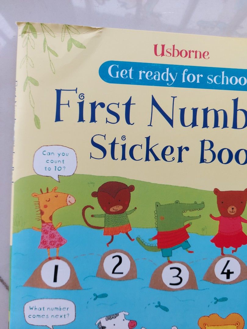 Usborne first sticker book First Numbers, Fruit and vegetable, 123
