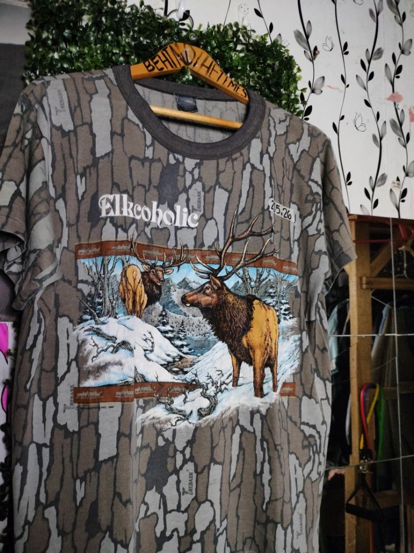 Vintage 1986 Real Tree Elk tee (Category: Tshirts & Polo Shirts ) located in Calamba. Submitted by sinauna. (Listing ID 1261271122, Image 2). Description: WTS: Vintage 1986 Real Tree Elk tee Condition/Issues: needs wash, chopped/cut bottom part (Note: Item's not faded. Color may vary due to lighting) Dimension: 21.5x26 Size on tag: Price: Mine - 449+SF Plus shipping fee! Free shipping if you purchase more than 3 items. Thank you! Keep safe! 🫂 It