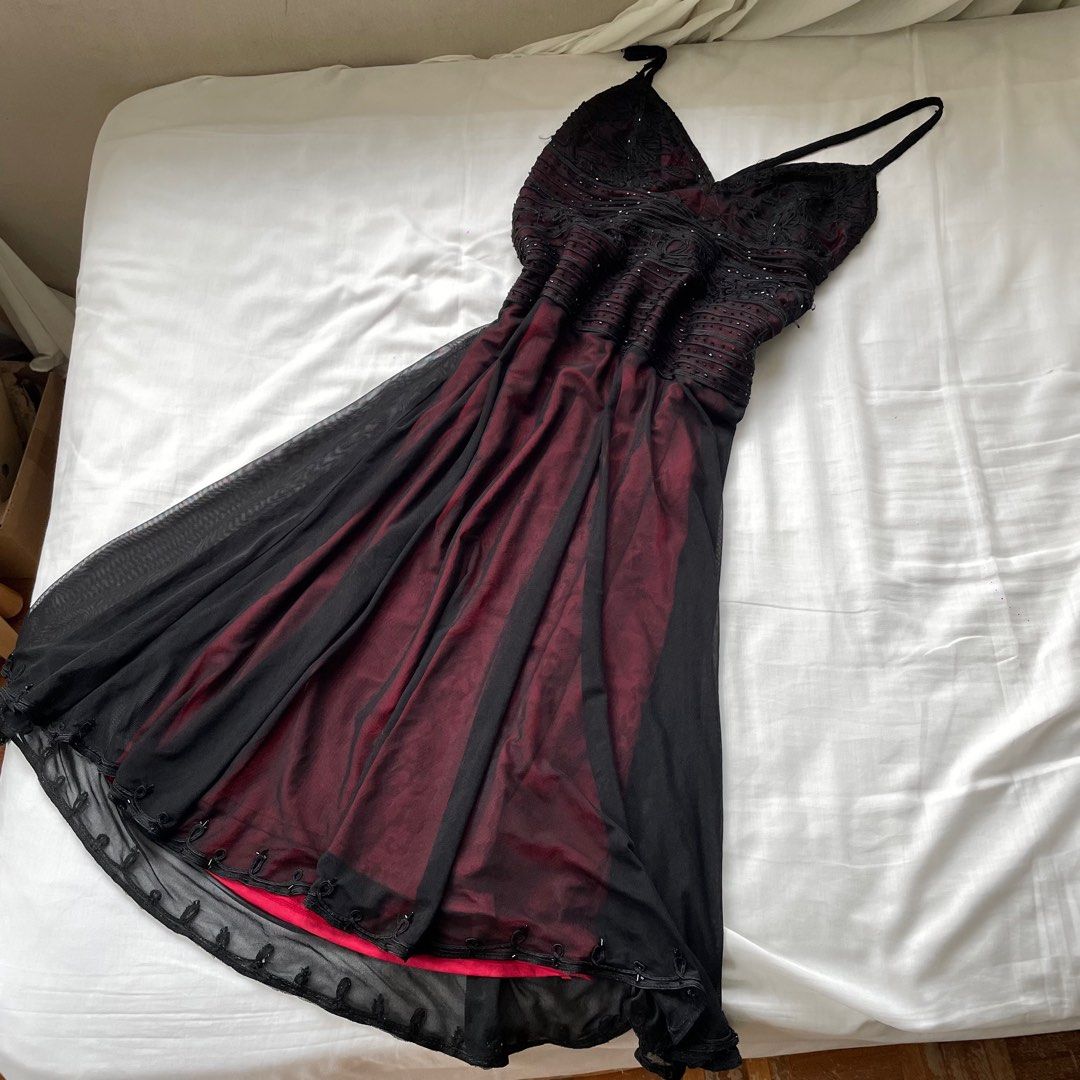 Red and clearance black vintage dress