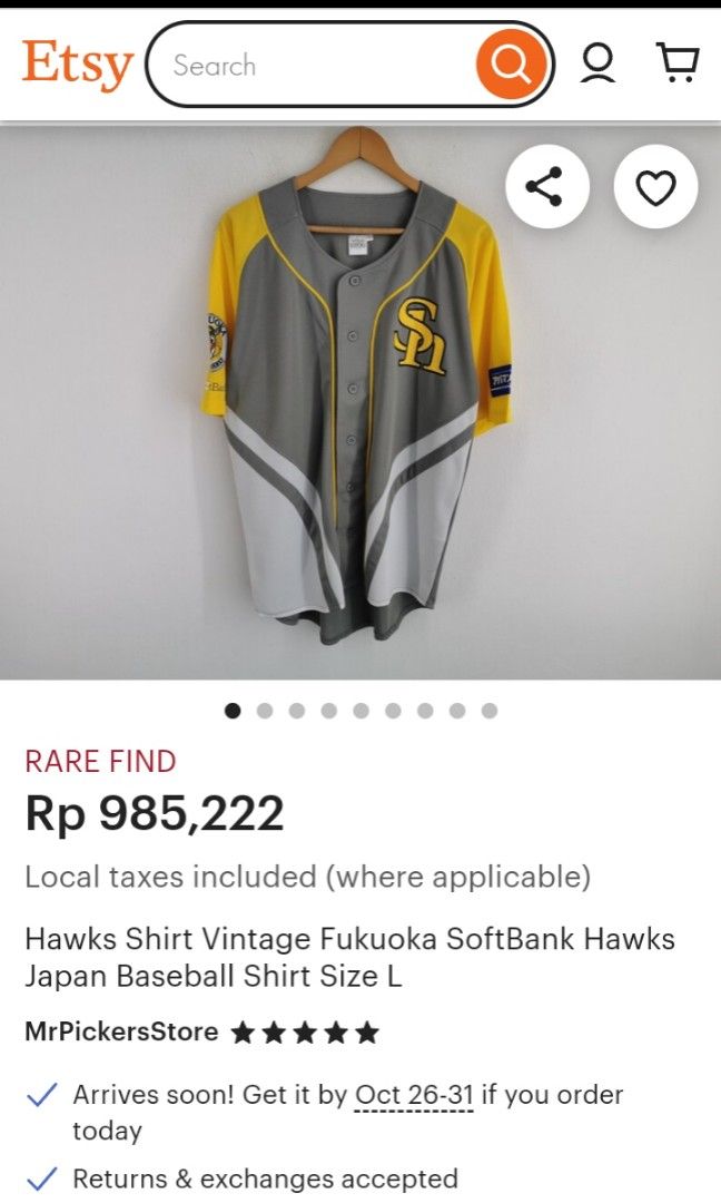 Vintage Fukuoka Softbank Hawks Japanese Professional Baseball -  Finland