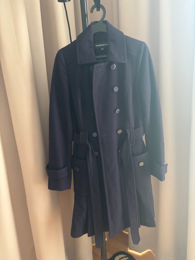 Warehouse navy coat outlet