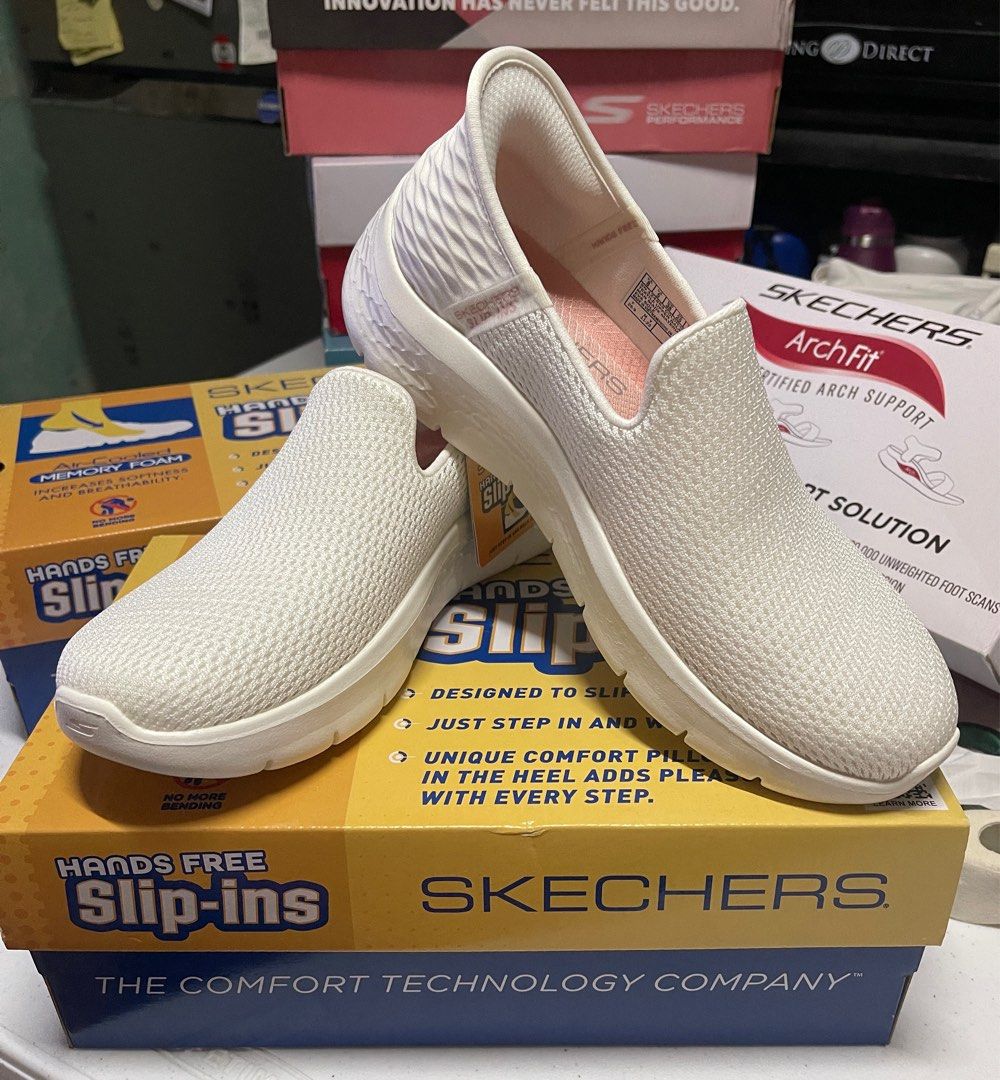 Womens Skechers Slip-Ins GOwalk Flex Relish Off White
