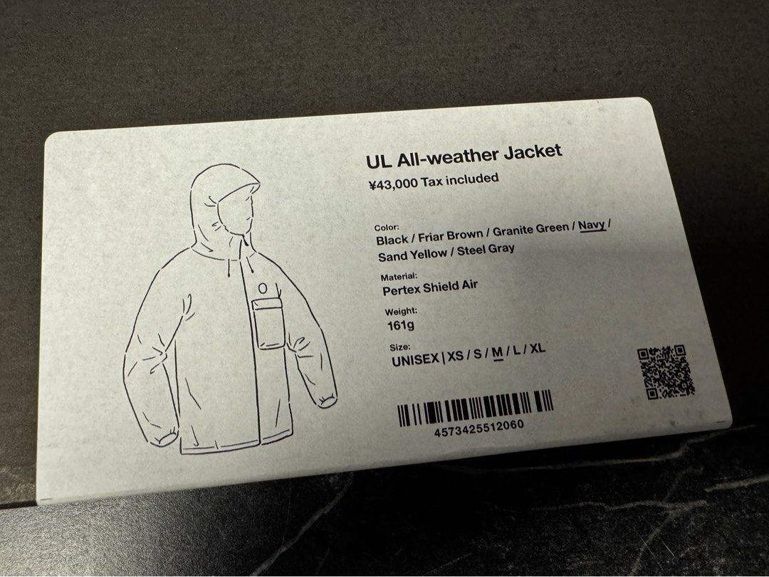 Yamatomichi 山と道UL All-weather Jacket, 男裝, 外套及戶外衣服