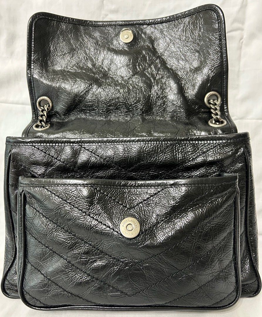 Ysl niki medium hot sale in vintage leather