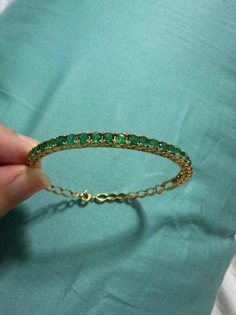 Zambia emerald bracelet 18K Women s Fashion Jewelry Organisers