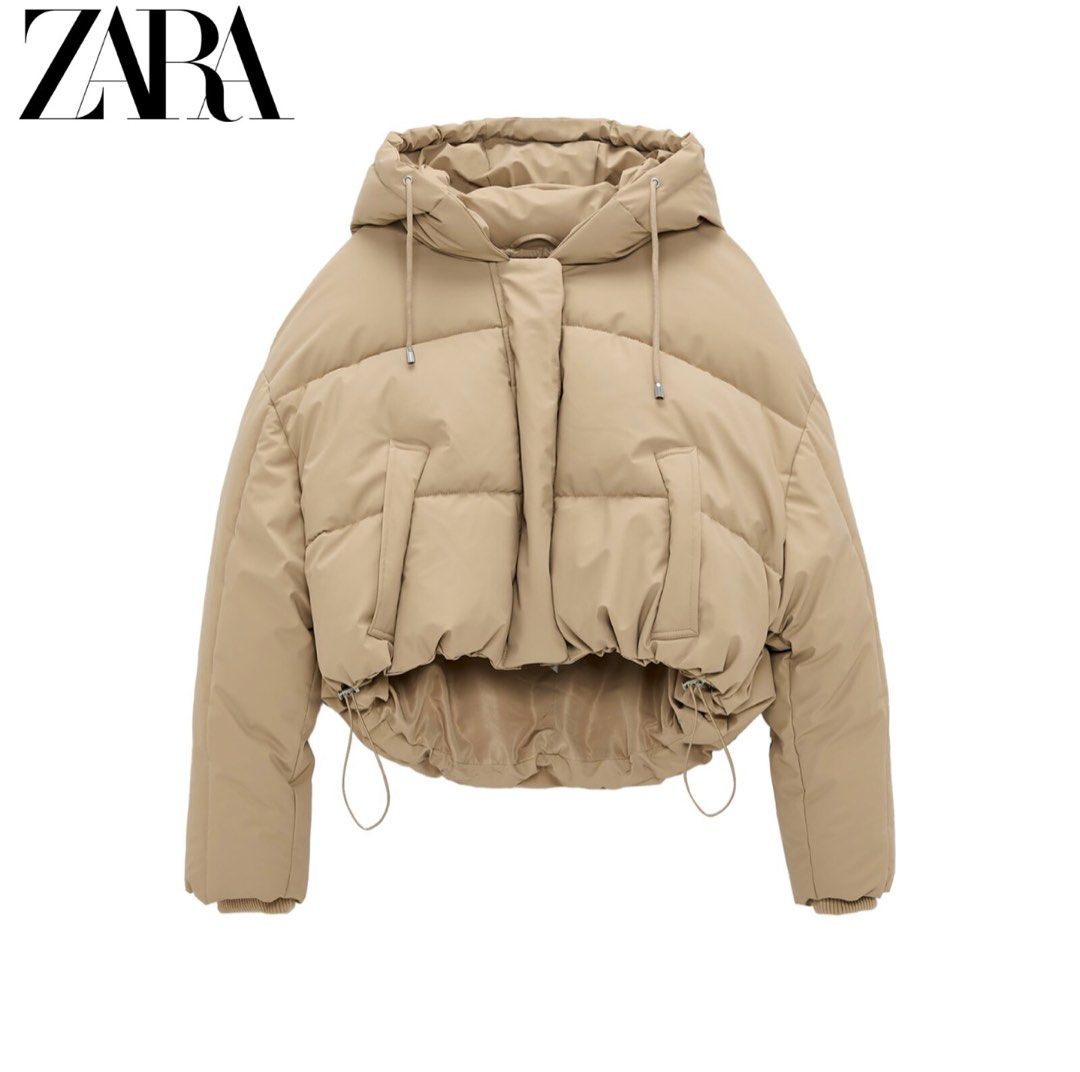Zara puffer cropped clearance