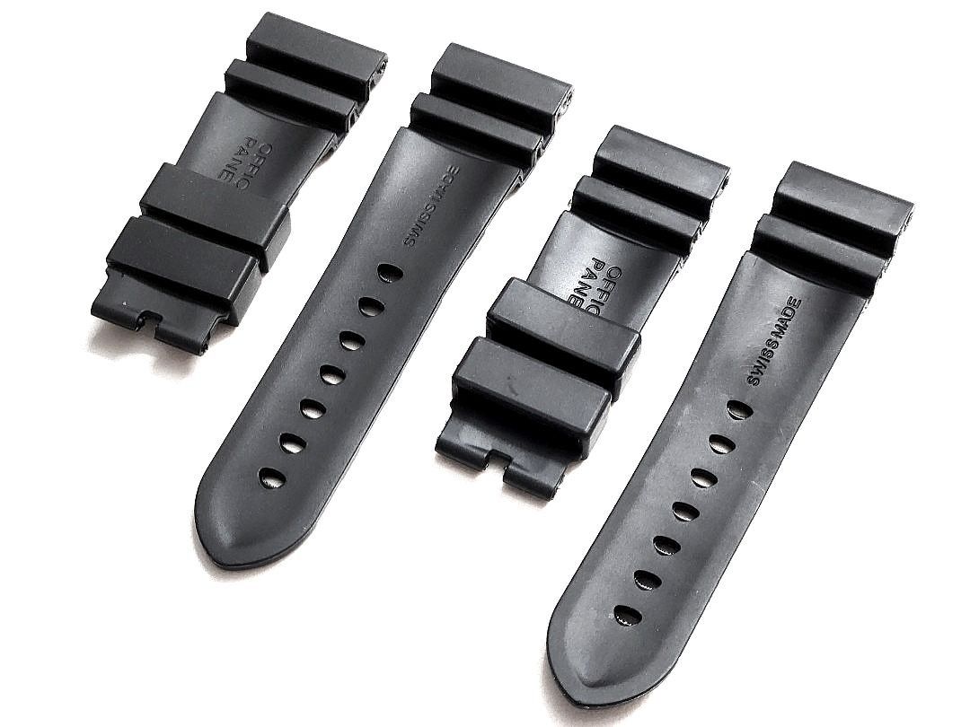 24mm 26mm Panerai Black Accordion Rubber Watch Strap Luxury Watches on Carousell