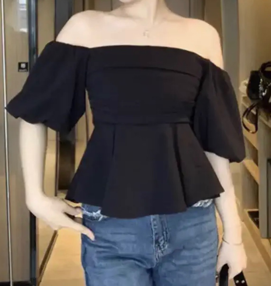 Off shoulder peplum blouse on sale