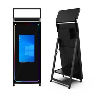 70 inches portable mirror photobooth with camera and printer