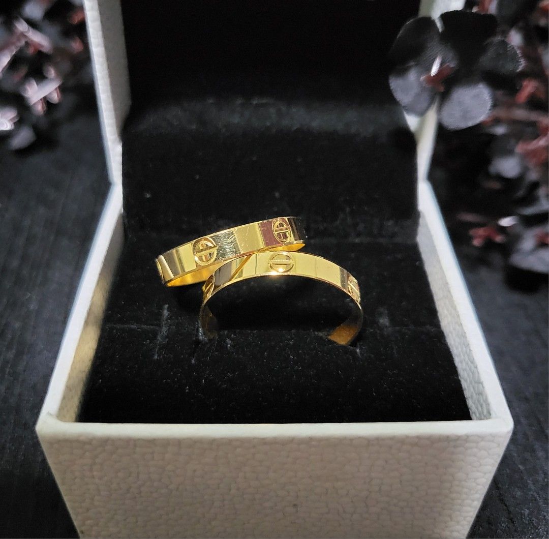 916 Gold C Ring Luxury Accessories on Carousell