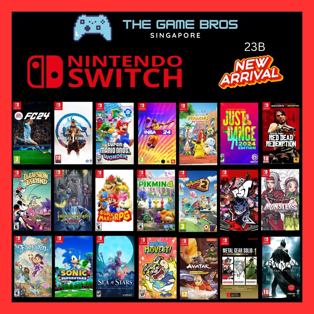 ⭐ Original Nintendo Switch Games Digital | FC FIFA 24 | Mortal Kombat 1 |  Mario Bros Wonder | Mario RPG | NBA 2K24 | Just Dance 2024 | Wario Ware  Move ...