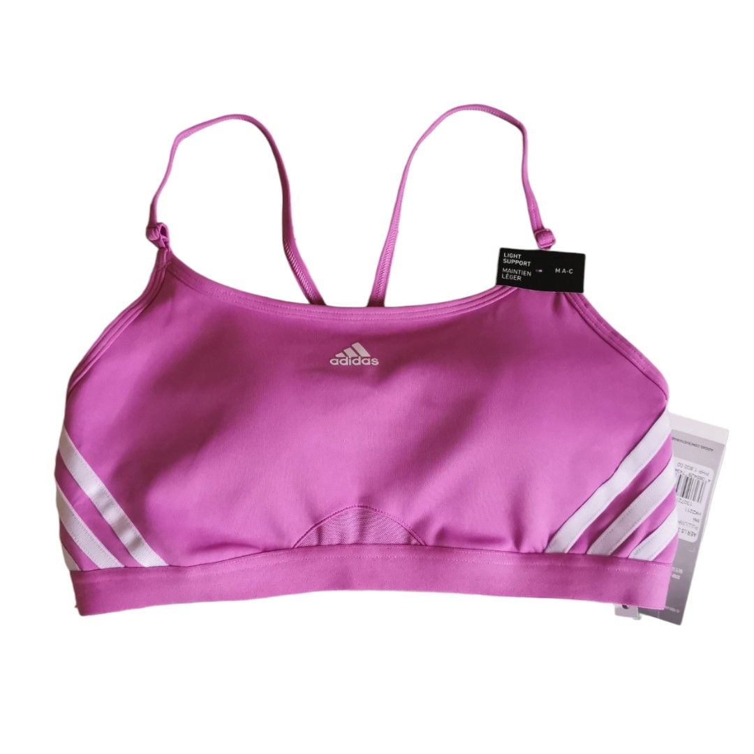 aeroreact training light-support 3-stripes sports bra