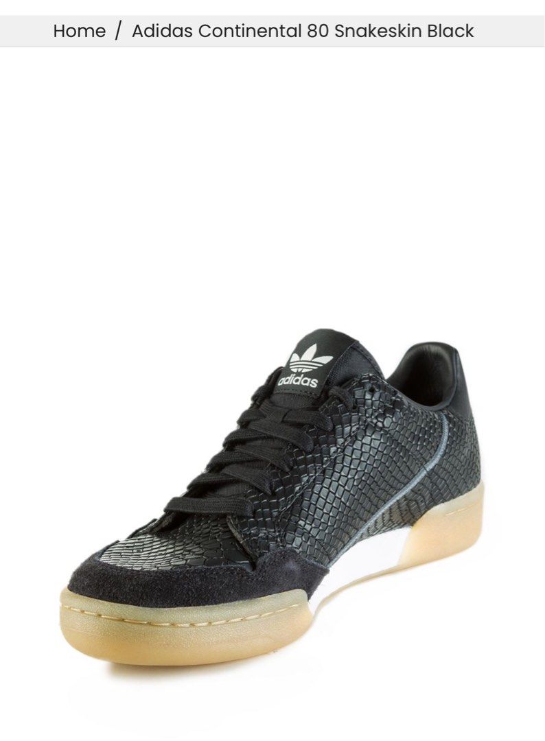 Adidas continental 80 snakeskin black top