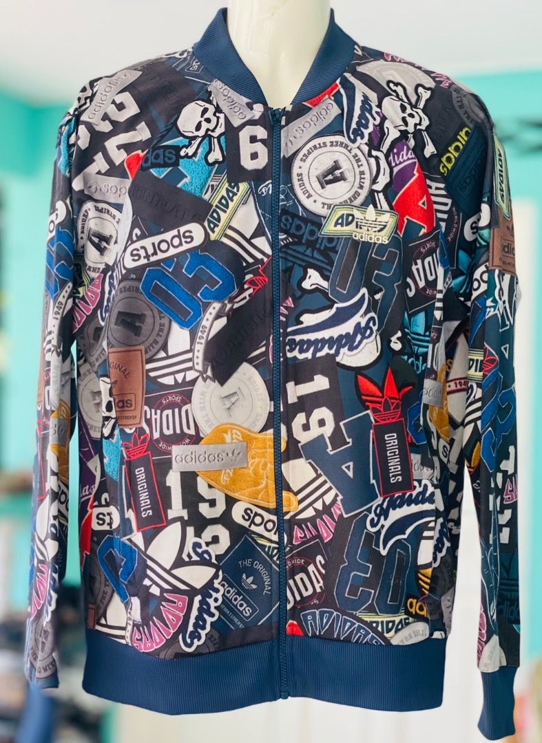 Adidas aop track top clearance
