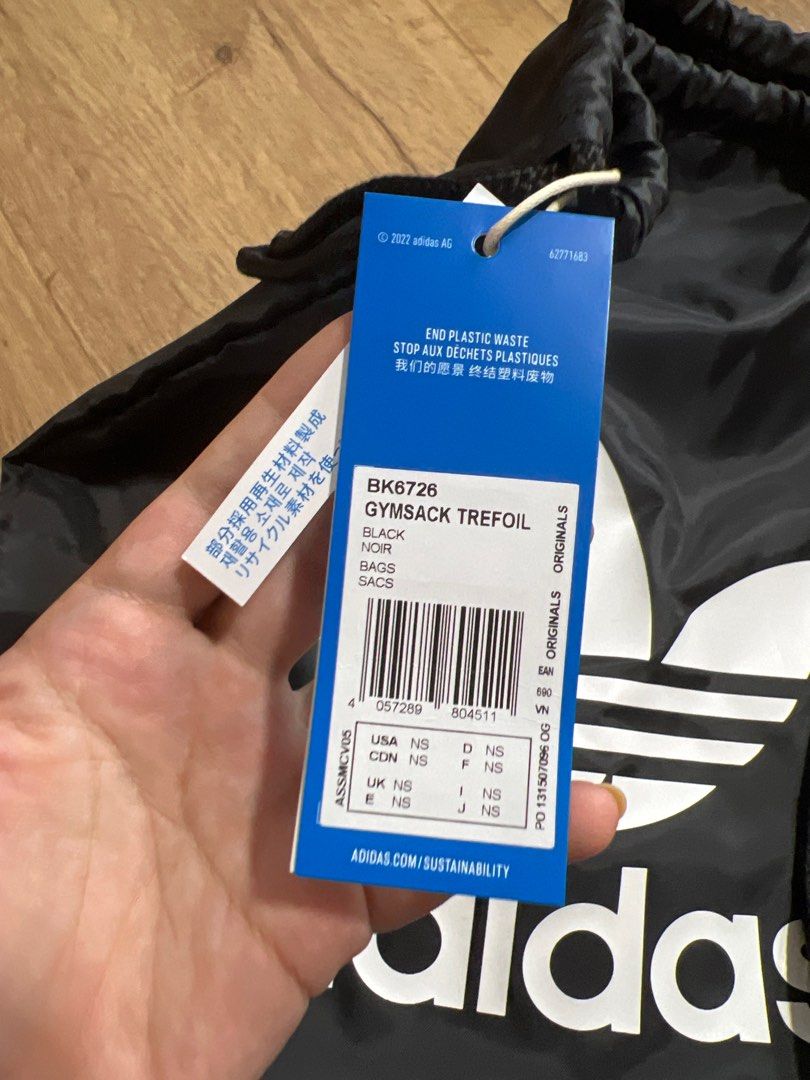 Adidas gymsack trefoil bag BK6726 Sports Equipment Other Sports Equipment and Supplies on Carousell