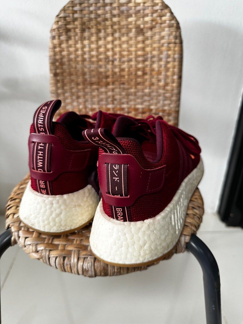 Adidas nmd r2 collegiate burgundy Men s Fashion Footwear Sneakers on Carousell