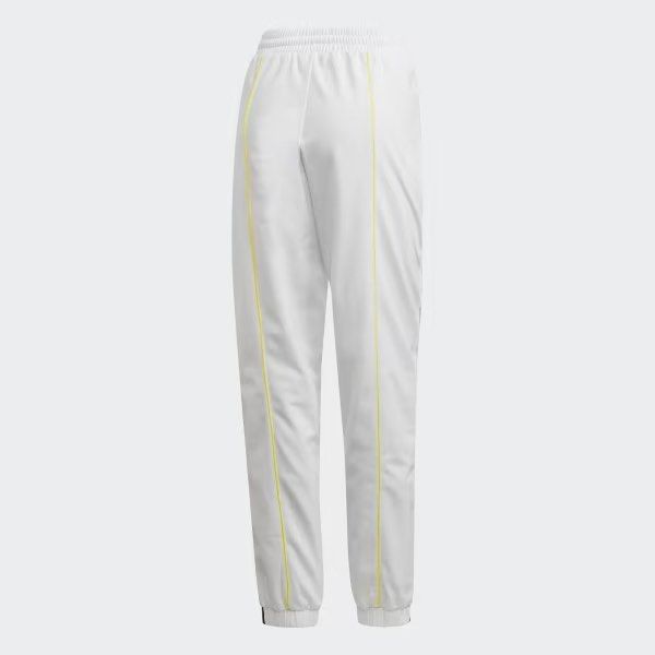 White and gold shop adidas track pants