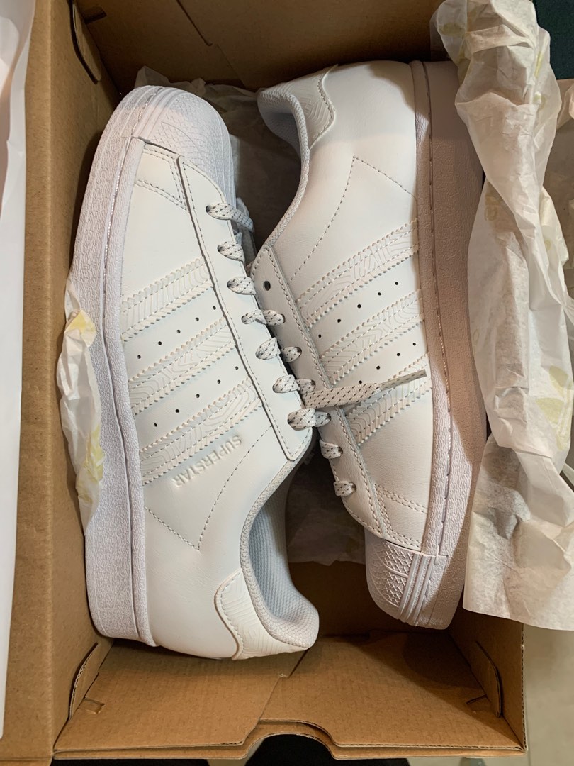 Adidas superstar white outlet pearl