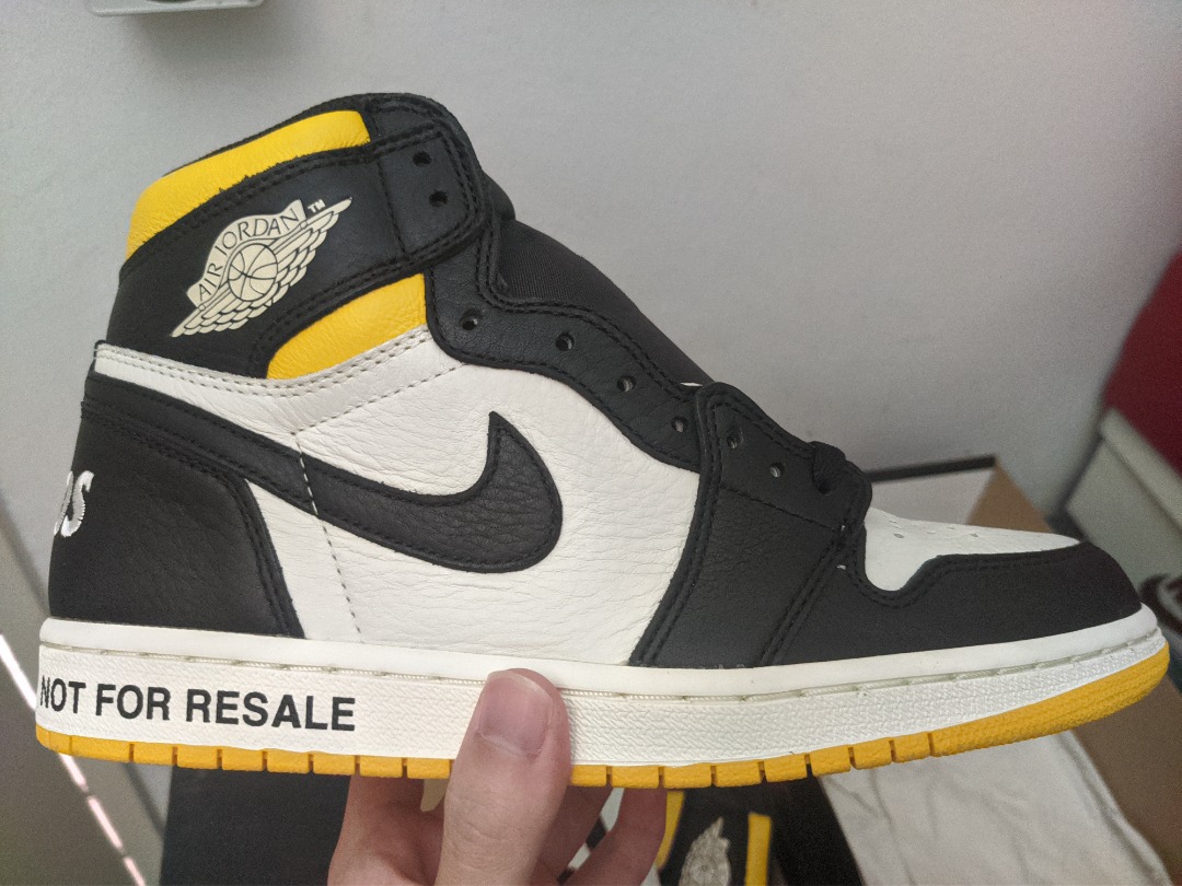 Not for resale jordan 1 yellow restock sale