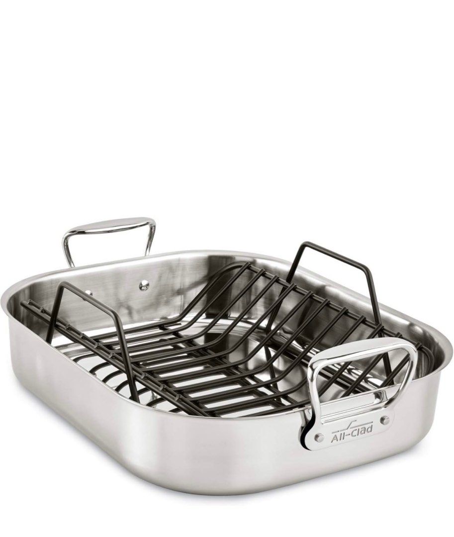 All Clad large roaster with nonstick rack Furniture Home Living
