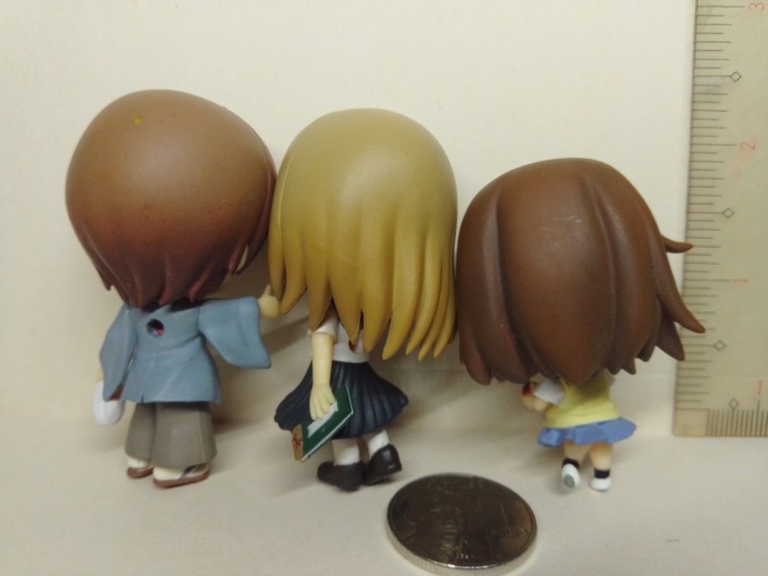 Anime SD style figures SET As Is (Category: Figurines & Statues) located in Mandaluyong City. Submitted by gr009 (Listing ID 1261440492, Image 2). Description: Please read the following; Okita Shougo has chip on one feet Reiko Natsume Hirasawa Yui All has no stand As is, what you see is what you get please inspect the photos carefully No joy dibbers No reservation unless 100% sure Buyer must shoulder the shipping cost mode of payment gcash Check 