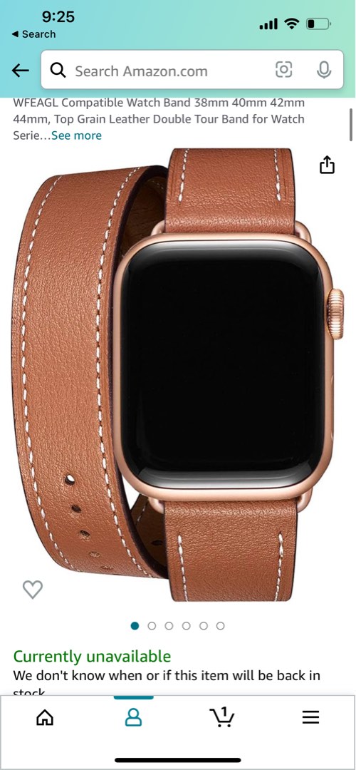 Double strap leather 2025 apple watch band