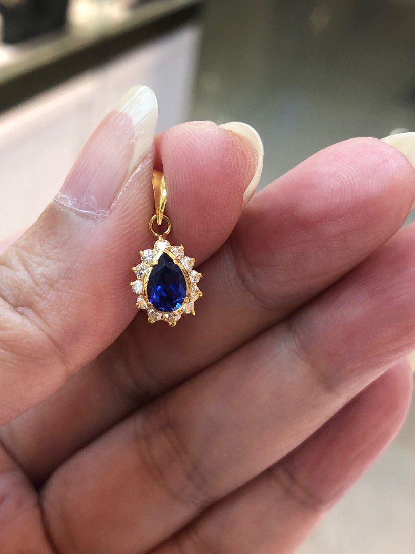Real sapphire hotsell pendant