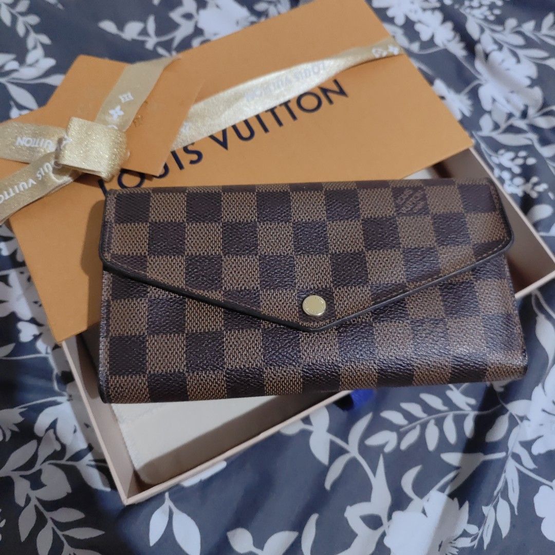 Louis Vuitton Damier Ebene Sarah Wallet, Luxury, Bags & Wallets on Carousell