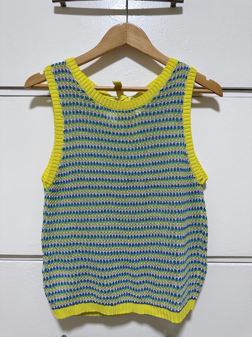 Tangerine Sleeveless Knit Top main image 1