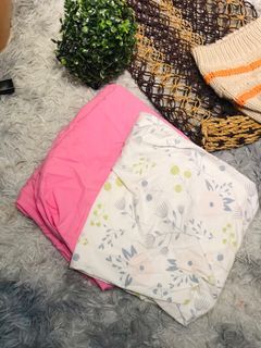 Baby girl bed / mattress / cot  fitting bedsheet 2pcs bundle pink floral bedsheet 