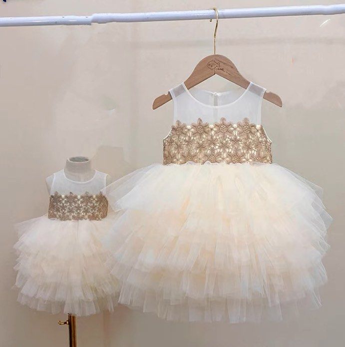 White and new arrivals gold baby dress