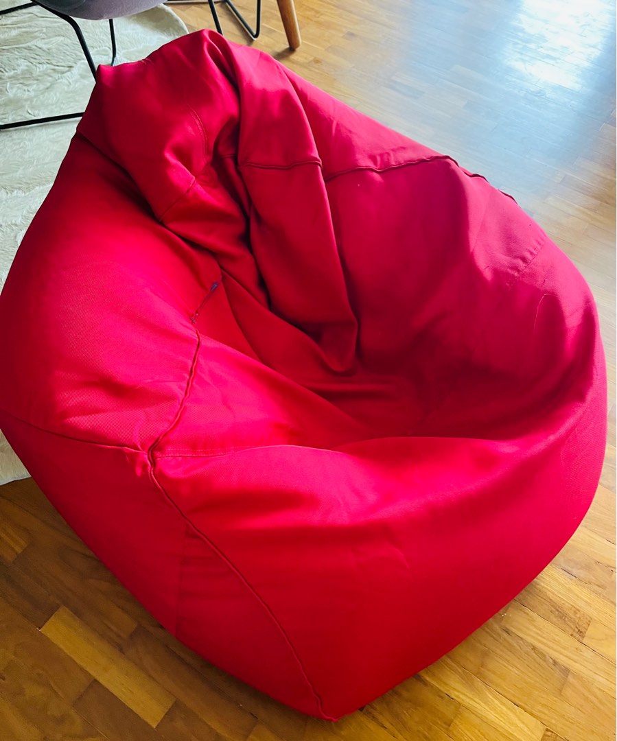 Bean Bag Red, Furniture & Home Living, Furniture, Chairs on Carousell