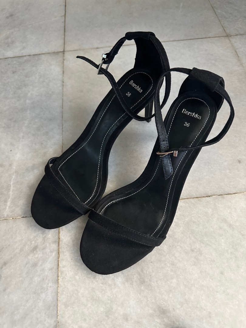 Bershka kitten strappy heels black Women s Fashion Footwear