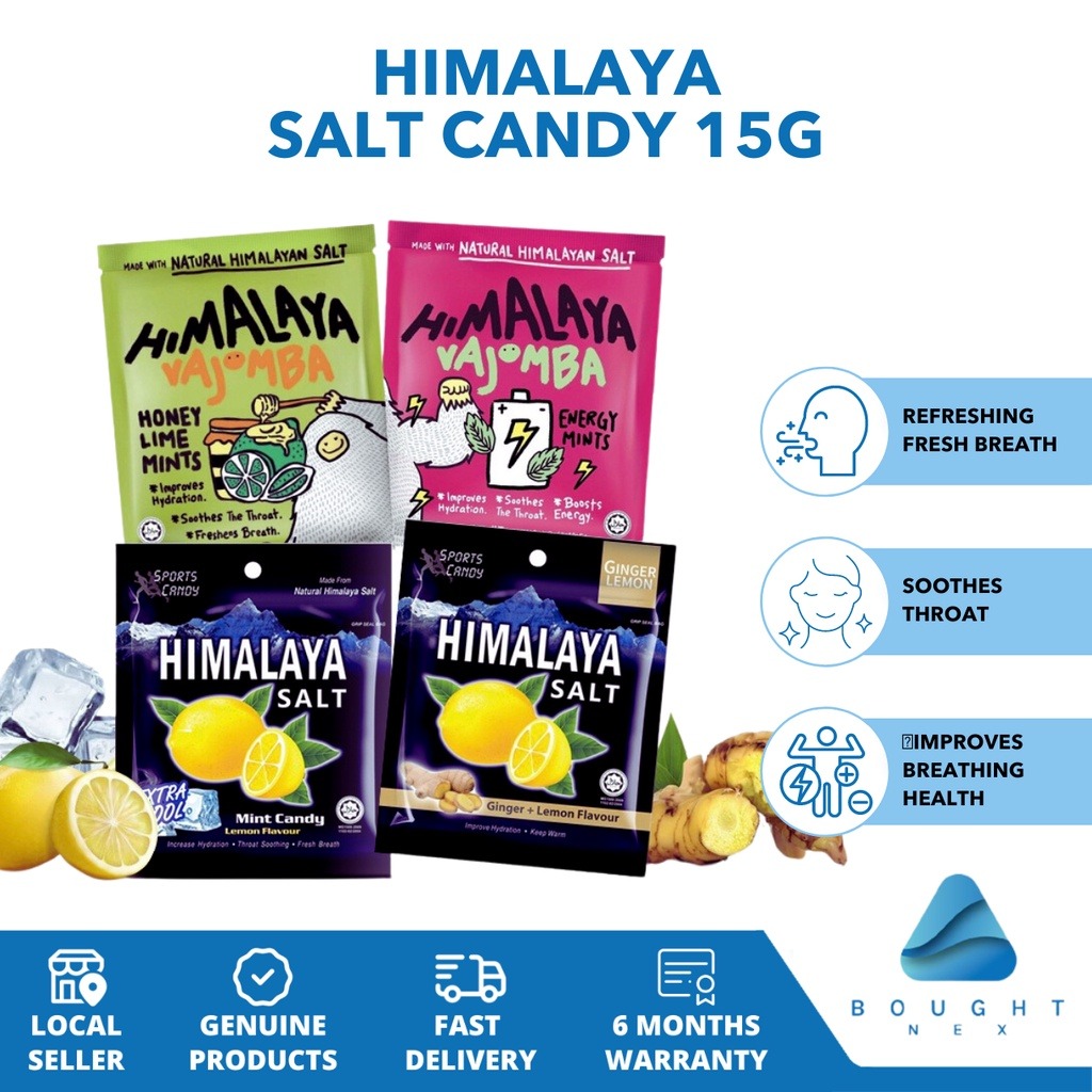  Big Foot Himalaya Vajomba Himalaya Salt Candy (Pack of 12)  (Actiwhoosh Mints) : Grocery & Gourmet Food