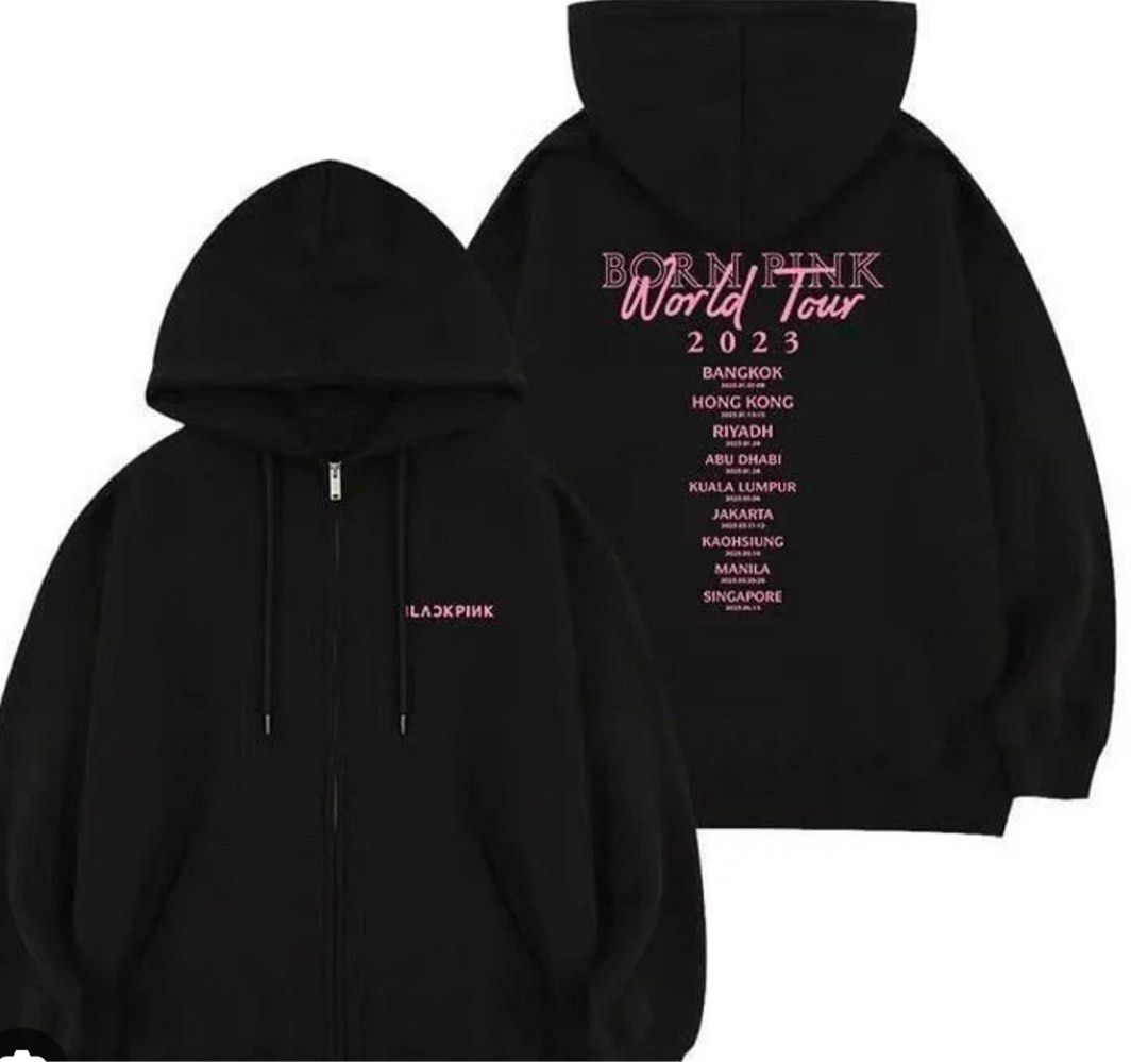 Blackpink Tour zip up hoodie Luxury Apparel on Carousell