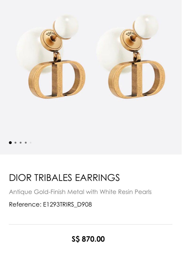 BN Dior Tribales Earrings, Luxury, Accessories on Carousell