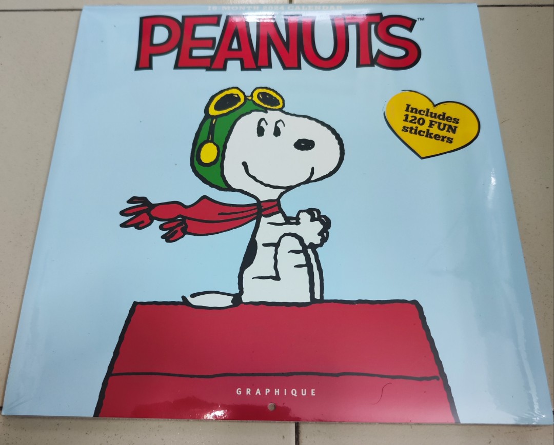 BN (Sealed) Peanuts / Snoopy Wall Calendar 2024, Hobbies & Toys