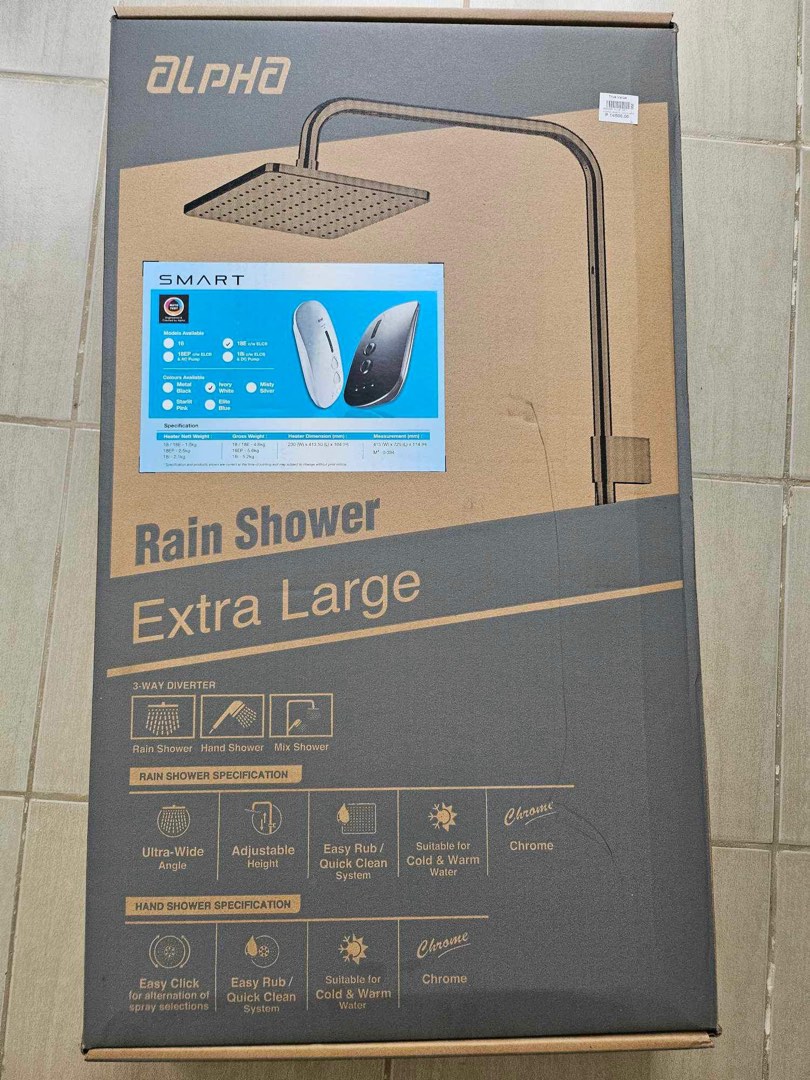 BNEW Shower Hearer & Rainfall Shower Head, Furniture & Home Living