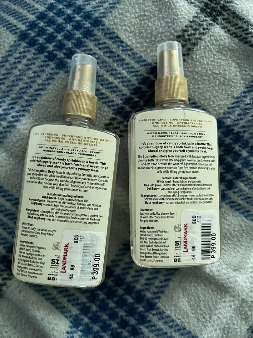 Body Ritual Scrumptious Body Tonic - Cotton Candy (Category: Fragrance & Deodorants) located in Talavera. Submitted by mycl10 (Listing ID 1261433246, Image 2). Description: Take both for 500 😊.